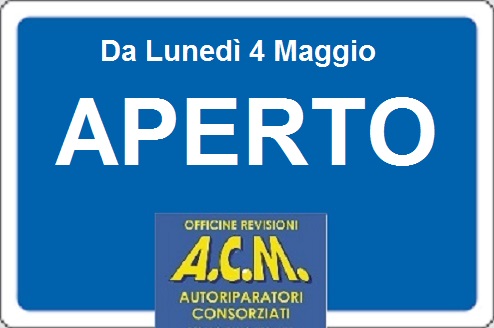 Piena Operatività Centri Revisione ACM – Fase2 emergenza covid-19
