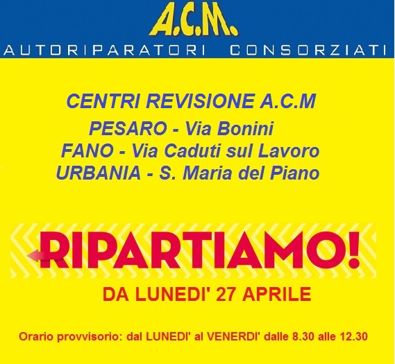 RIAPERTURA Centri Revisione ACM