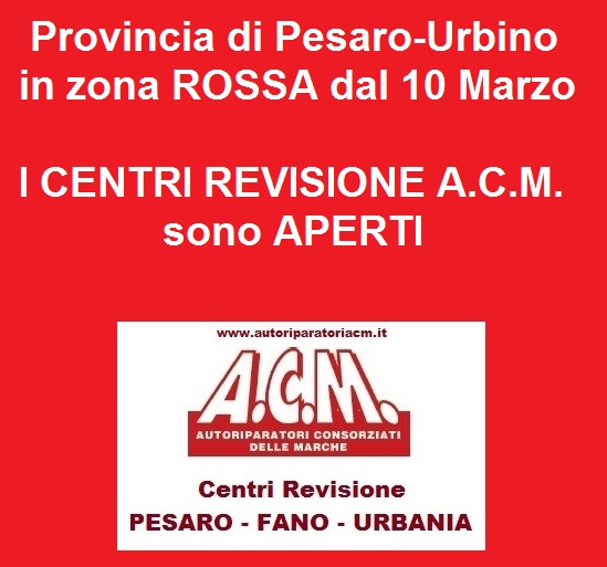 Zona ROSSA – Provincia di Pesaro-Urbino